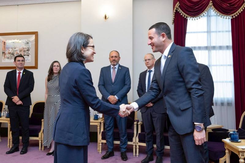 蕭美琴副總統6日上午接見「以色列國會議員訪問團」