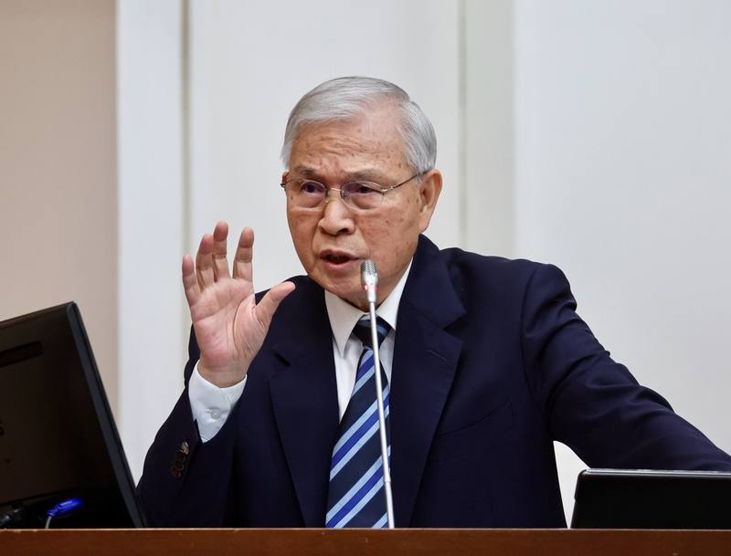 Central Bank Chief Yang Chin-long on Thursday. CNA photo May 8, 2025