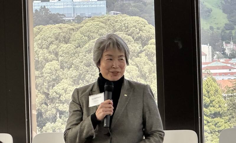 美國國家工程學院（NAE）宣布，加大柏克萊分校（UC Berkeley）台裔工學院院長劉金智潔獲任為下一任院長。圖為劉金智潔參加台灣新創活動，攝於114年3月31日