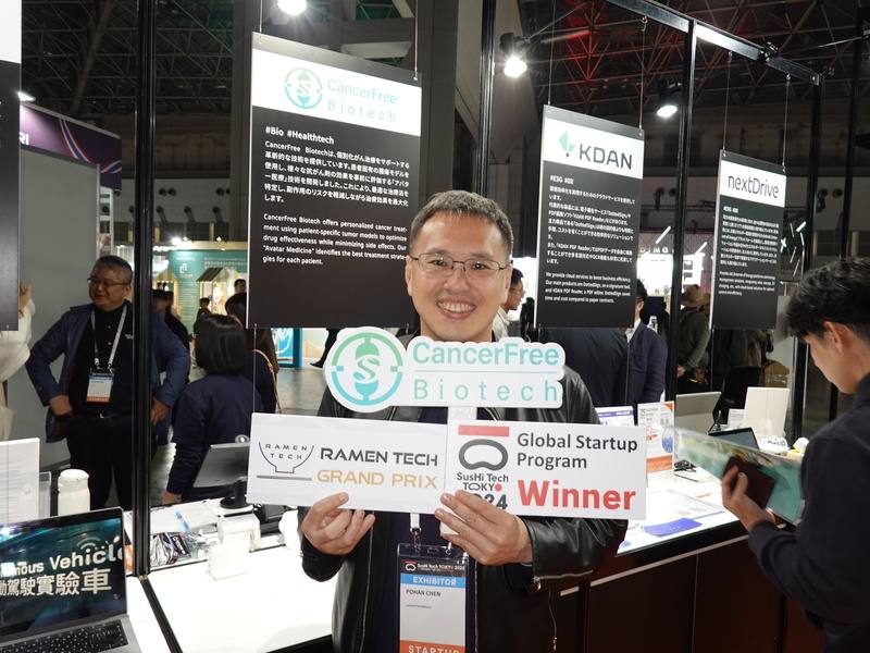 台灣AI新創團隊參加5月8至10日在東京國際展示場舉辦的新創盛會SusHi Tech Tokyo 2025。精拓生技開發可依患者需求客製化的腫瘤模型，事前測試抗癌藥物效果的「分身醫療」技術受注目
