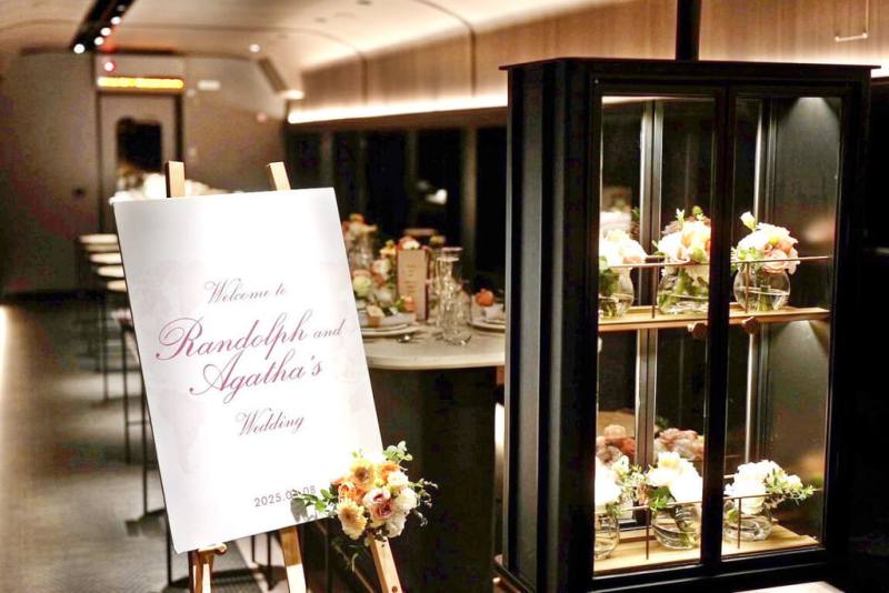 國營台灣鐵路股份有限公司觀光列車鳴日廚房將推出全球首創婚禮列車，規劃南港-花蓮當天往返。（雲品國際提供）