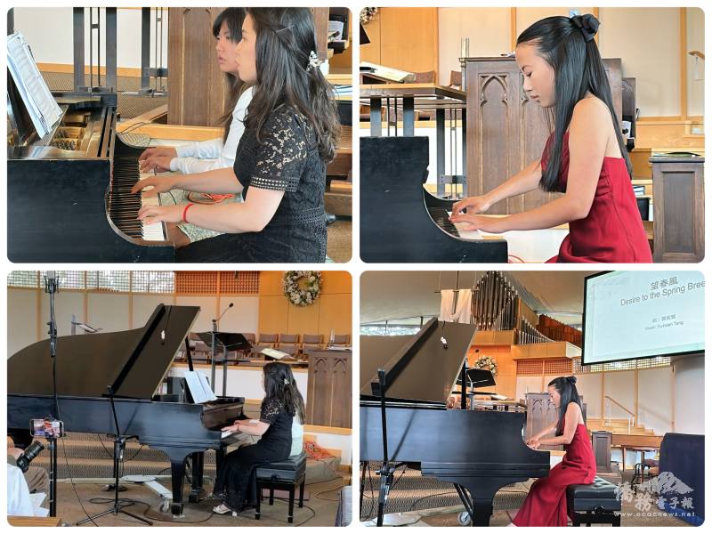 圖右為鋼琴家李蒂安，圖左為巫蕎羽及Nicole Kuo Stankovic為大家帶來不同的鋼琴演奏曲目
