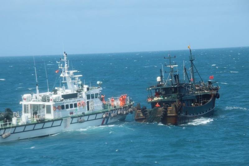 海巡署18日指出，因應中國「伏季休漁期」展開，已加強護漁勤務，防範中國海警船干擾，保障台灣漁民作業安全。（海巡署提供）