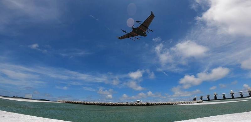 工業技術研究院與金屬工業研究發展中心發展遠洋漁業低碳智慧漁搜無人機隊系統，正在進行相關測試驗證。（金屬中心提供）