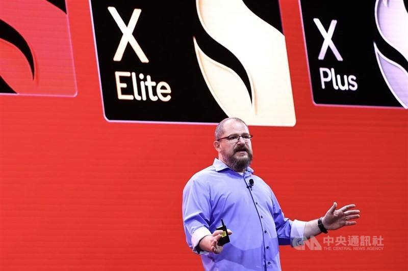 U.S. tech giant Qualcomm Inc. CEO Cristiano Amon at Computex 2025 in Taipei on Monday. CNA photo May 19, 2025