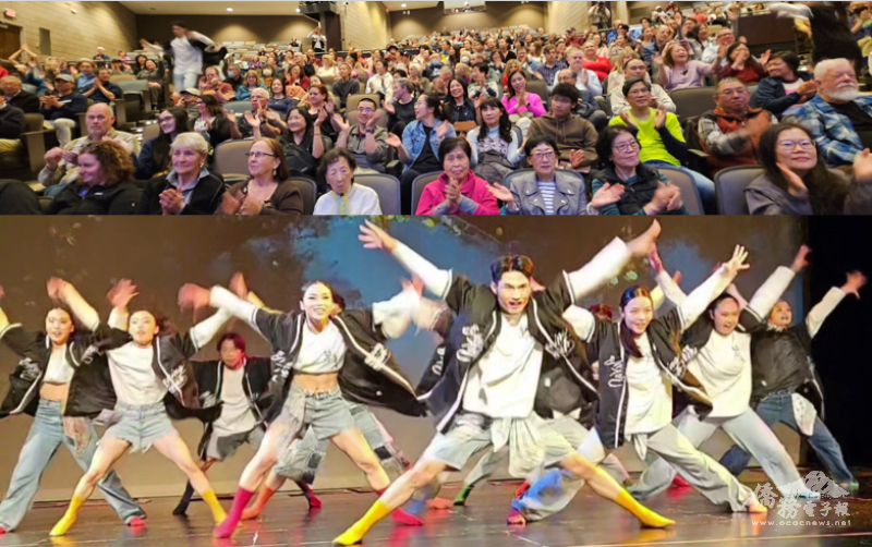 美國友人及臺灣同胞觀賞青春洋溢的「魅力臺灣」舞蹈表演