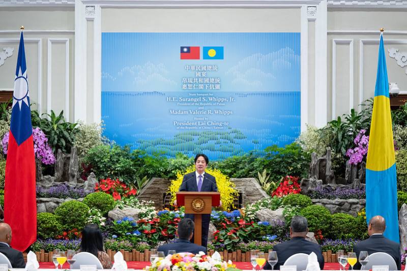 President Lai delivers remarks.