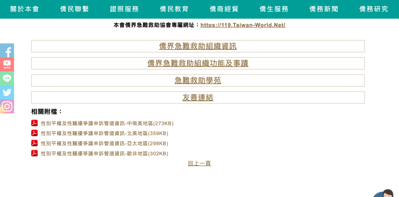 急難救助協會的網頁上有非常清楚的查詢功能，歡迎僑胞多加利用
