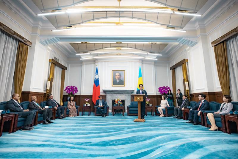 President Lai delivers remarks.