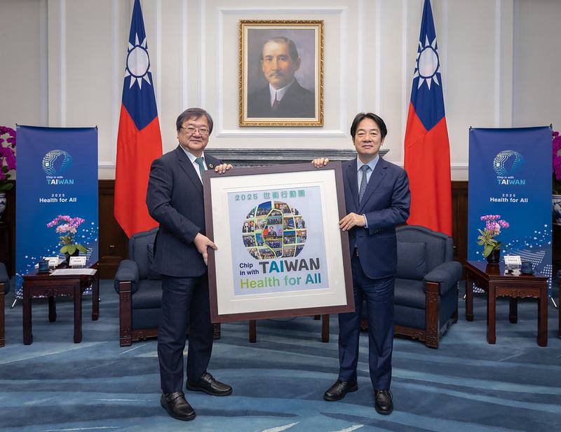 賴清德總統24日上午接見「世衛行動團」