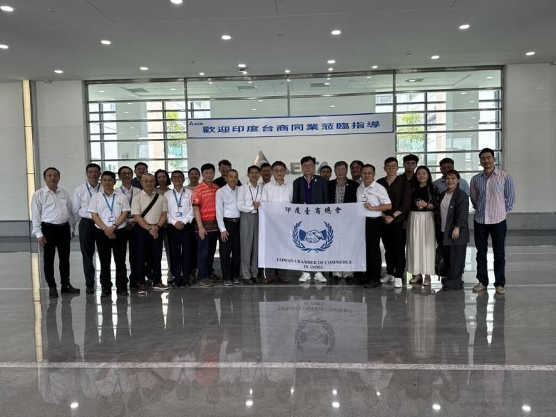 孟加拉、越南台商代表赴印度考察，參訪位於班加羅爾的台灣電子大廠。（印度台商總會提供）
