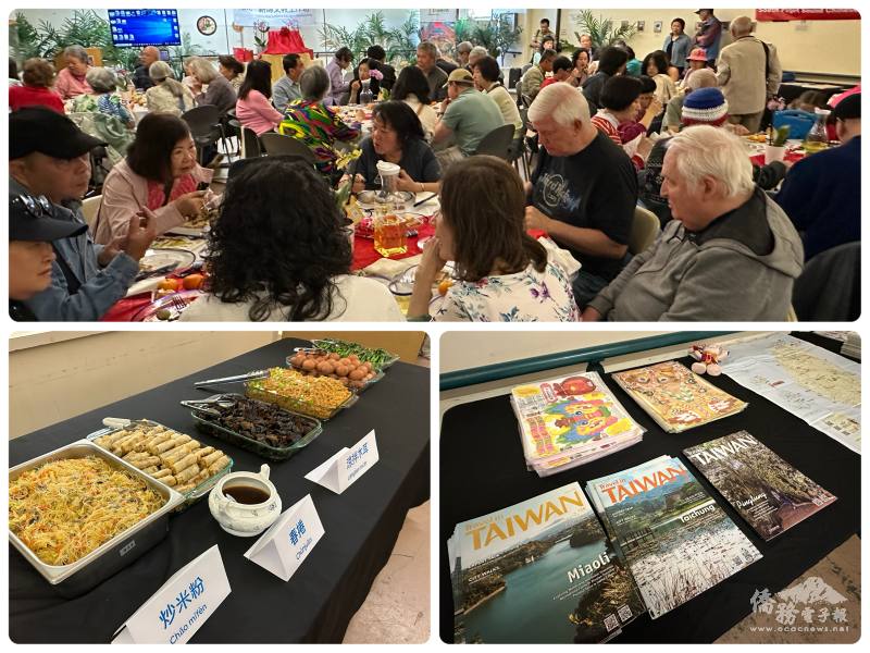 現場人潮及豐富的臺灣美食及文化展示