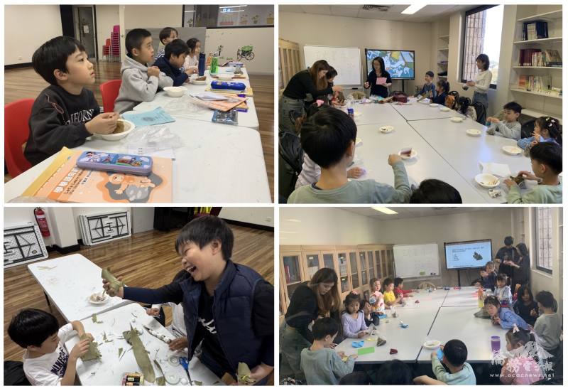 學生摺紙粽子並品嚐粽子好味道