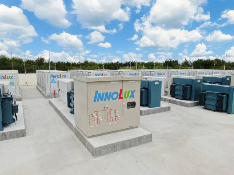 群創與台達電攜手打造台南科學園區內首座大型儲能系統。（群創提供）