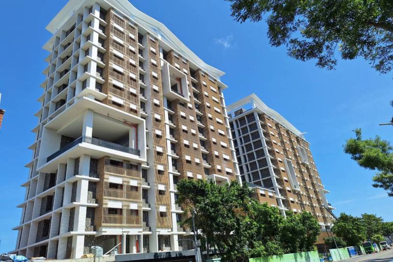 位於台南市北區社宅「宜居小東」工程進度達96.23%，預計6月完工，年底將推出379戶招租。（台南市政府提供）