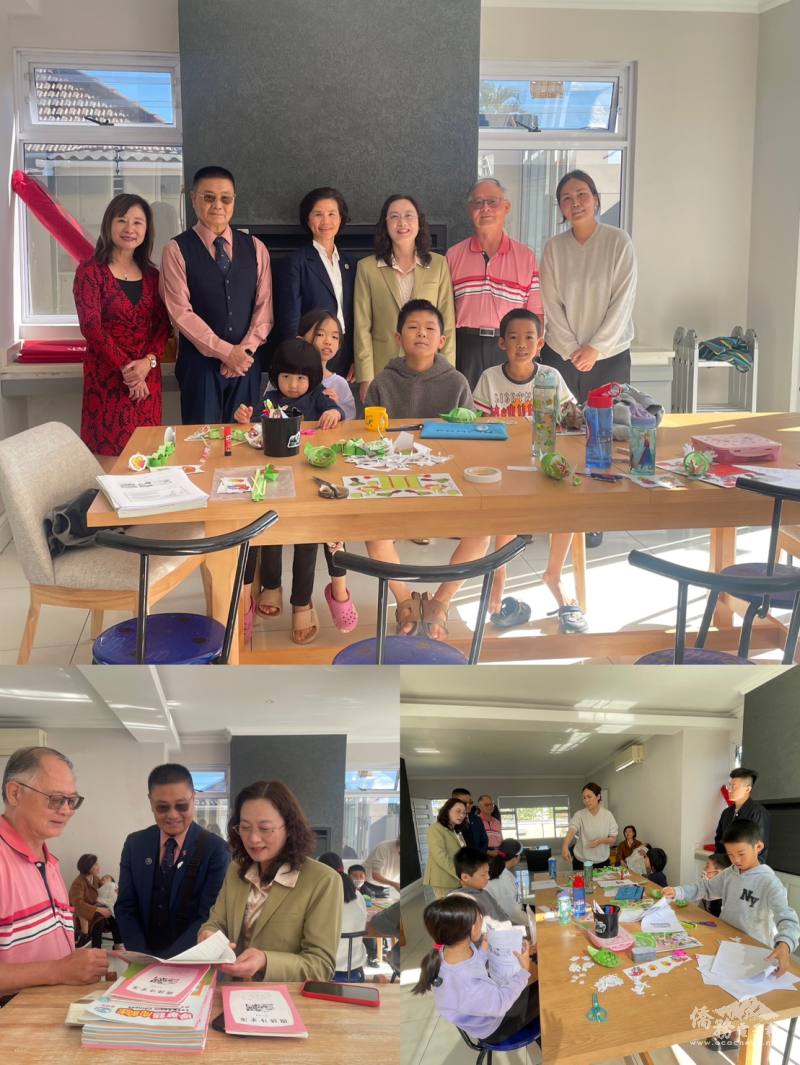 訪視東倫敦中華學校(左至右:僑務秘書李綺霞、王國揚、李素珍、陳瑩莉、校長沈秋露、華文教師盧若萍)