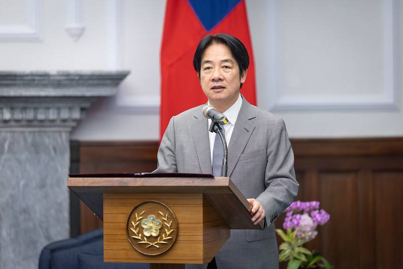 President Lai delivers remarks.