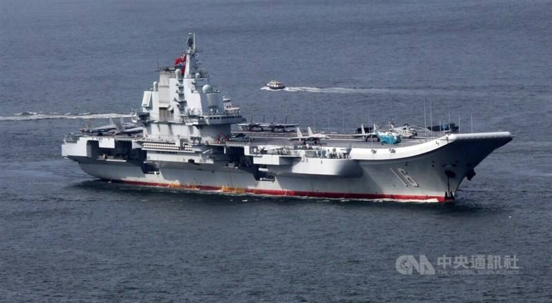 The Chinese aircraft carrier Liaoning is shown on an undated photo. CNA file photo