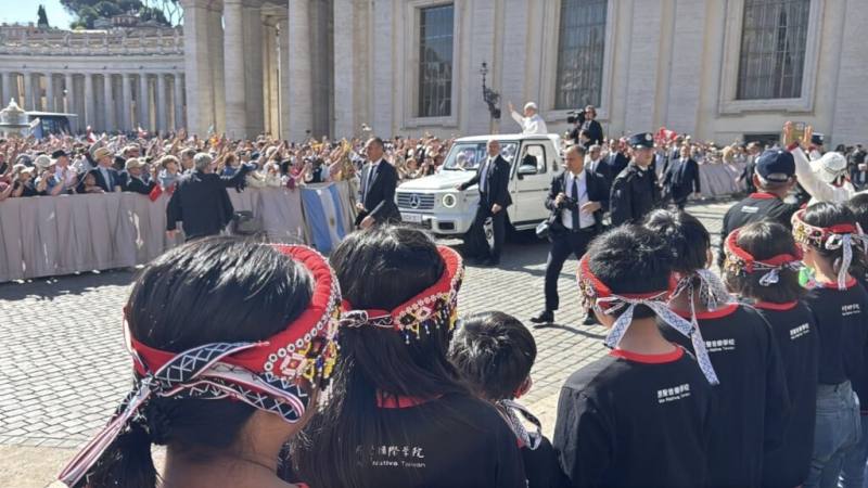 台灣「原聲童聲合唱團」28日上午參加教宗良十四世公開接見活動。（圖取自facebook.com/TaiwaninHolySee）