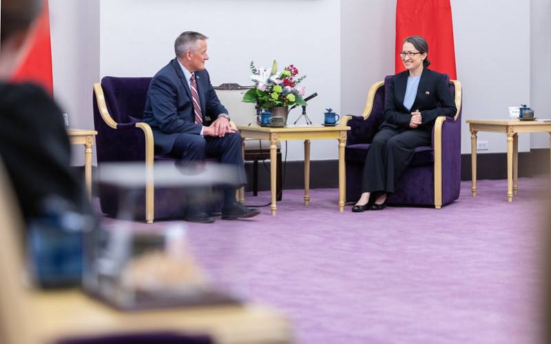 蕭美琴副總統28日下午接見美國聯邦眾議院「天然資源」委員會主席魏德曼（Bruce Westerman）訪問團