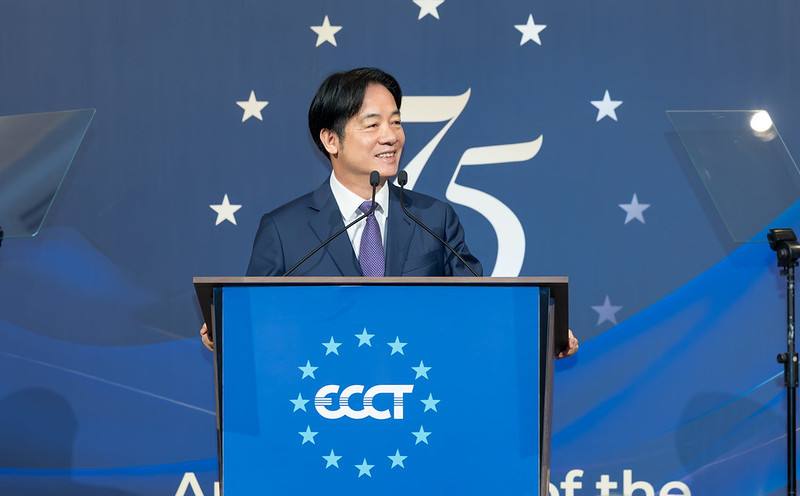 President Lai addresses the 2025 Europe Day Dinner.