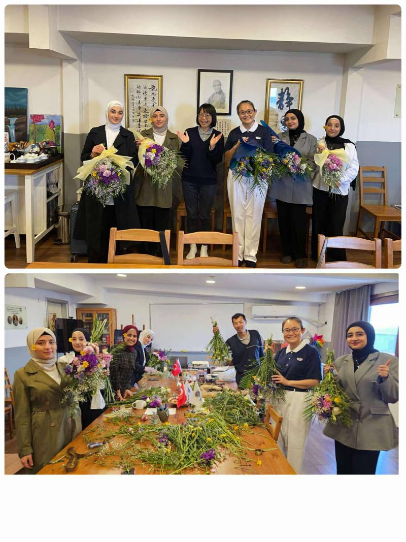 結合端午文化與生活美學的「祈福花束」手作時間，大家親手綁製花草束，搭配祝福小卡片，帶回家掛在門前，既美觀又象徵健康平安