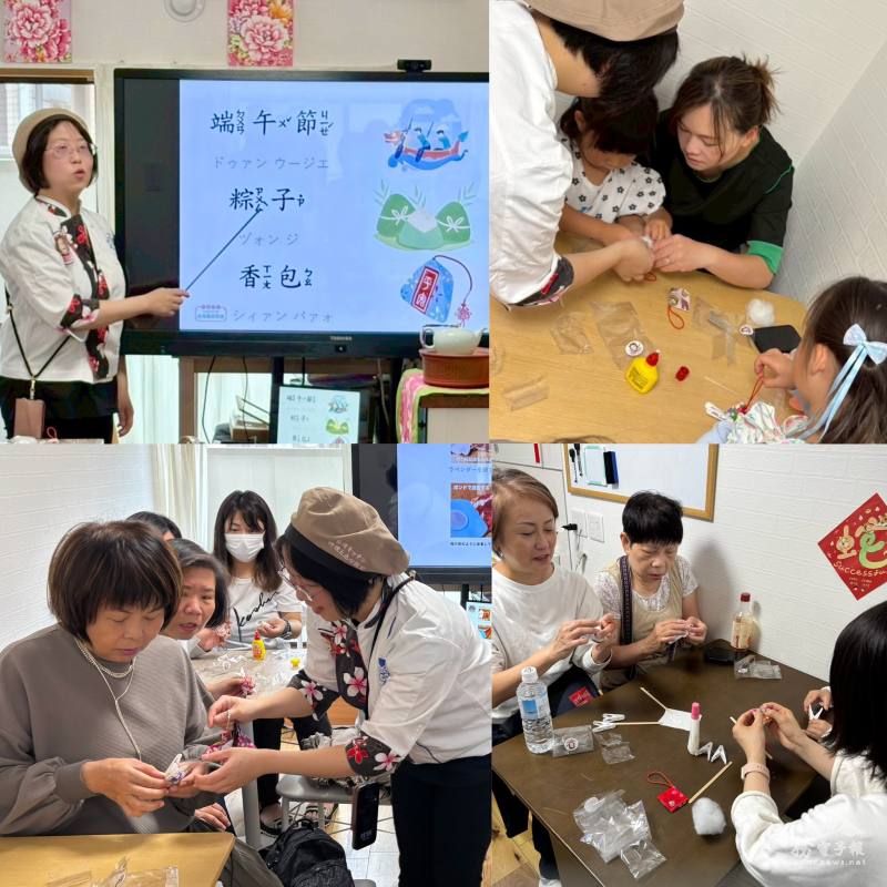 大家體驗做客家花布香包