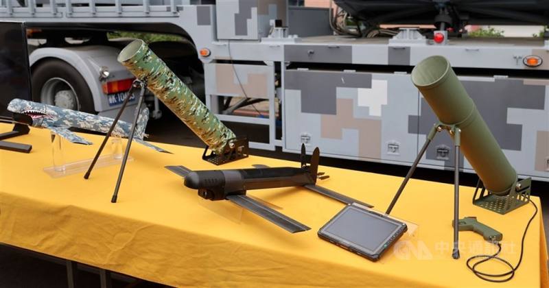 筒射型無人機。（中央社檔案照片）