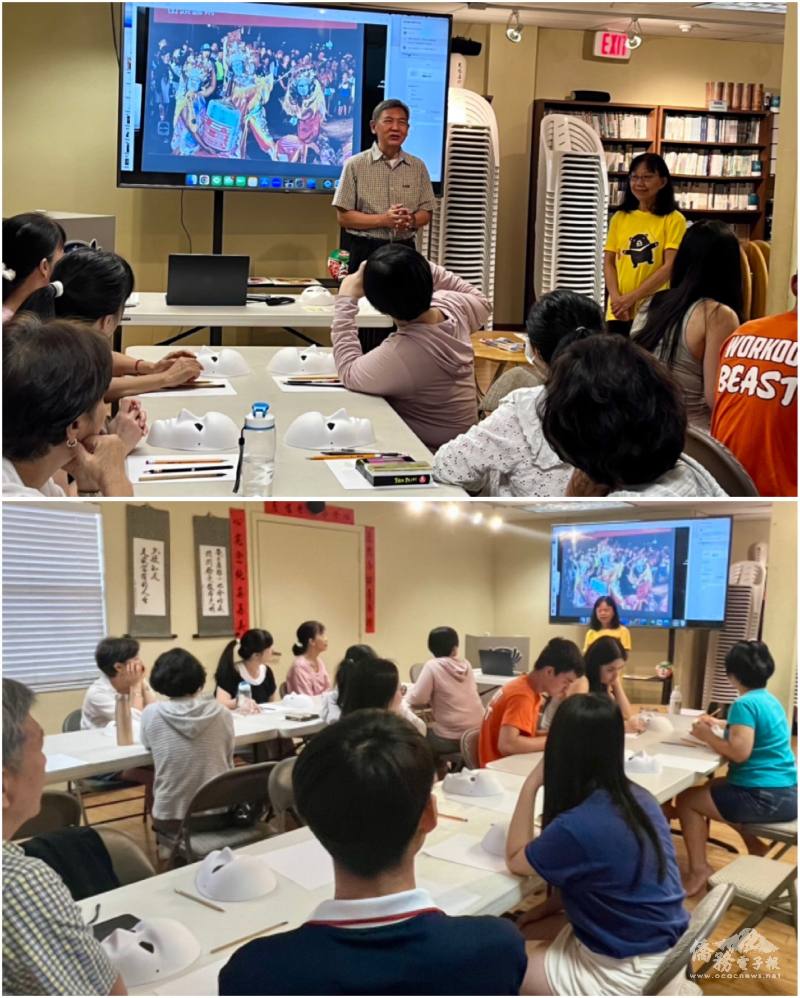 僑務秘書黃士聰(上圖)及涂清珍致詞(下圖)