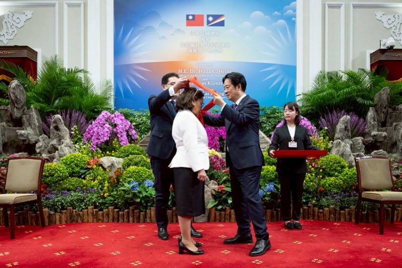 總統贈勳暨國宴宴請馬紹爾群島共和國總統海妮伉儷