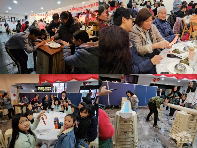 阿根廷臺灣僑民聯合會舉辦多項端午文化體驗，包括大小朋友挑戰立蛋、縫製香包還有親子吹紙龍舟競速，有趣又有意義