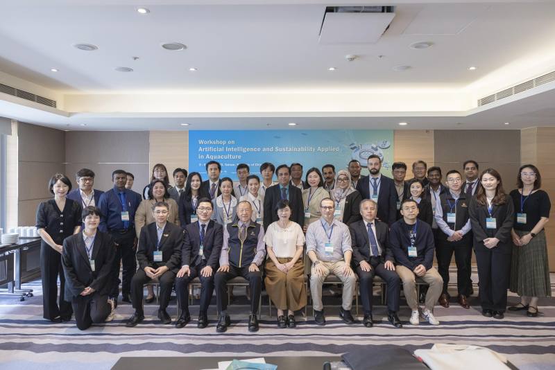 2025「亞洲生產力組織」(APO)永續智慧水產養殖研習會開幕式各國學員與講師合影