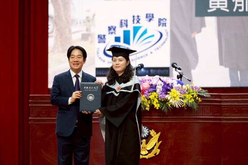 賴清德總統6日上午出席「中央警察大學114年聯合畢業典禮」