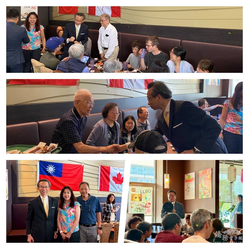 梁毅鵬與僑胞互動