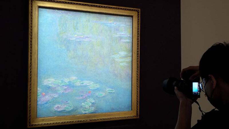 富邦美術館11日起推特展「印象派—從莫內到美國：光‧跨越海洋」，展品包含美國伍斯特美術館（Worcester Art Museum）典藏印象派畫家莫內（Claude Monet）經典作品「睡蓮」。