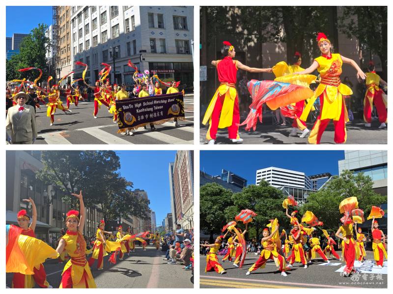 樹德學生表演團參加遊行表演，在花車隊伍中亮眼吸睛