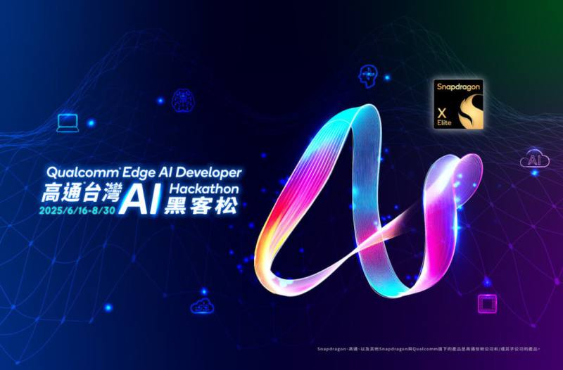 高通攜手華碩微軟舉辦黑客松 號召開發者創意應用AI
2025/6/12 19:30（6/12 20:26 更新）
高通（Qualcomm）12日宣布，與華碩、台灣微軟和仨宇（Thuniverse）共同舉辦高通台灣AI黑客松。（高通提供）