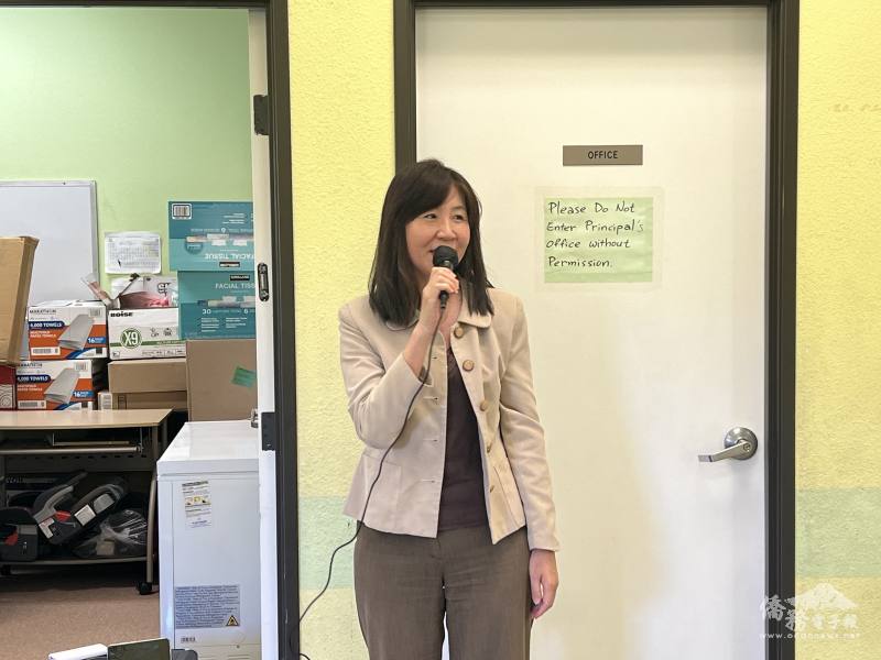 金山灣區文教中心主任莊雅淑致詞