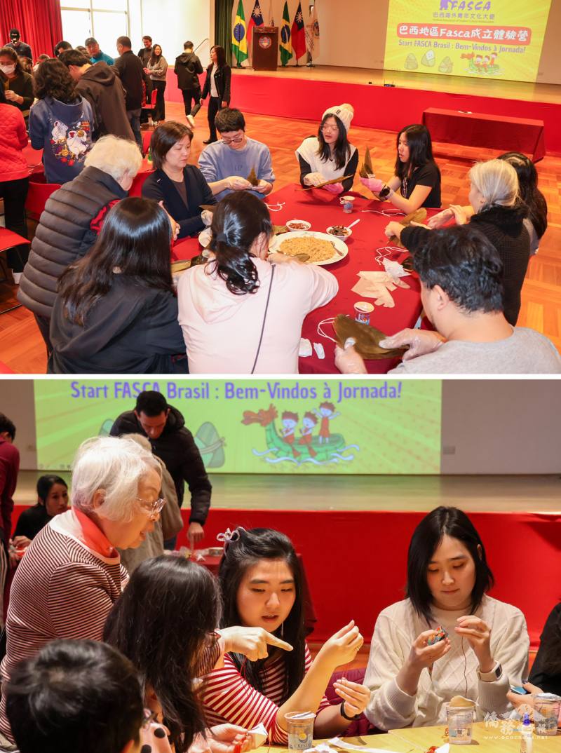 學員們參與包粽子及香包手作