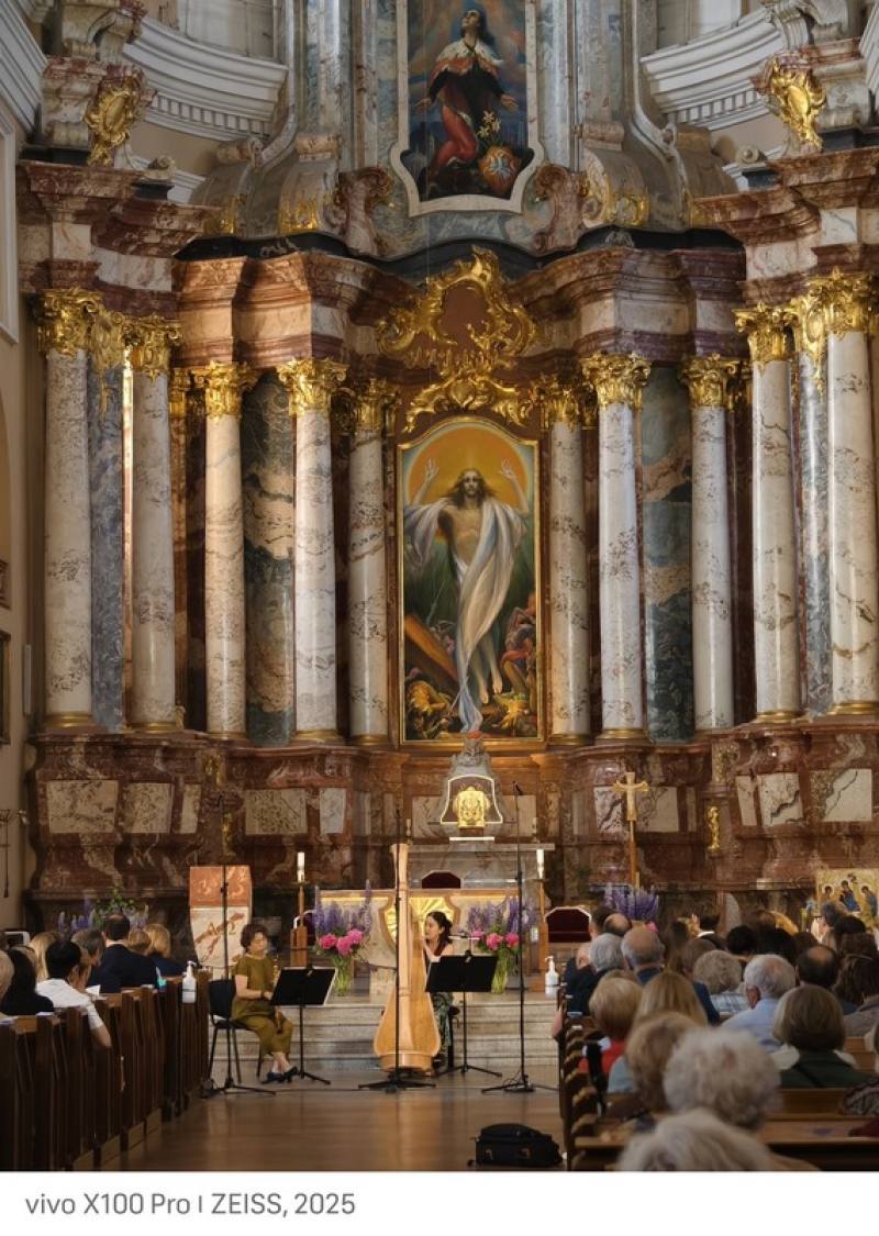 NSO國家交響樂團室內樂歐洲巡演最終站，15日在立陶宛維爾紐斯音樂節的聖卡西米爾教堂演出