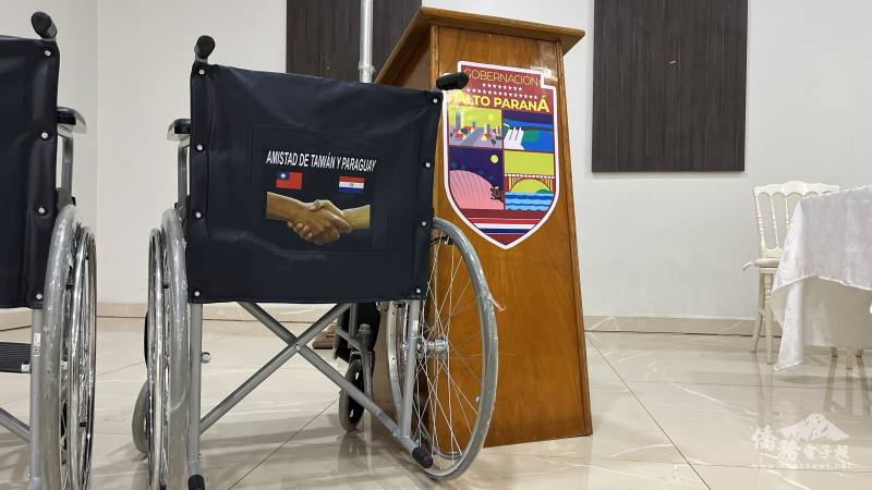 本次臺灣僑團捐贈之輪椅