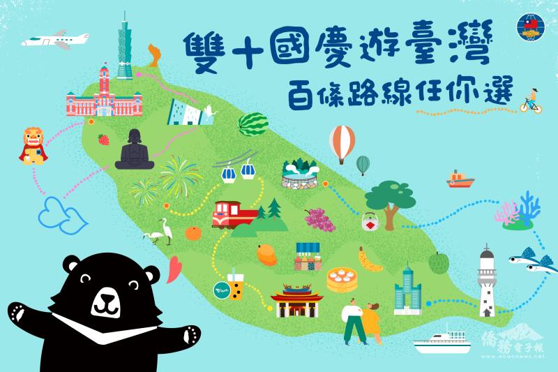 僑委會每年攜手旅行業者 推出豐富旅遊路線；圖為113年宣傳文宣