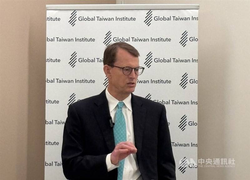 Former U.S. Navy intelligence chief Mike Studeman is seen at a seminar held by the Global Taiwan Institute in Washington, D.C. on April 24, 2025. CNA file photo