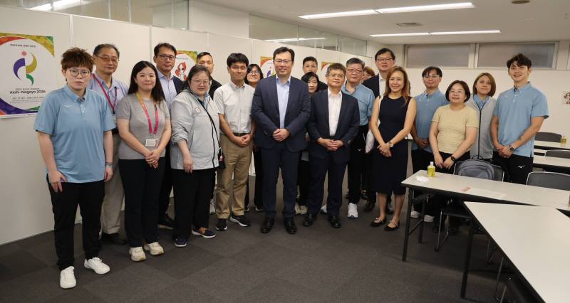 體育署鄭世忠署長(前排中)一行拜會愛知-名古屋亞運籌備會，聽取亞運籌備情形簡報