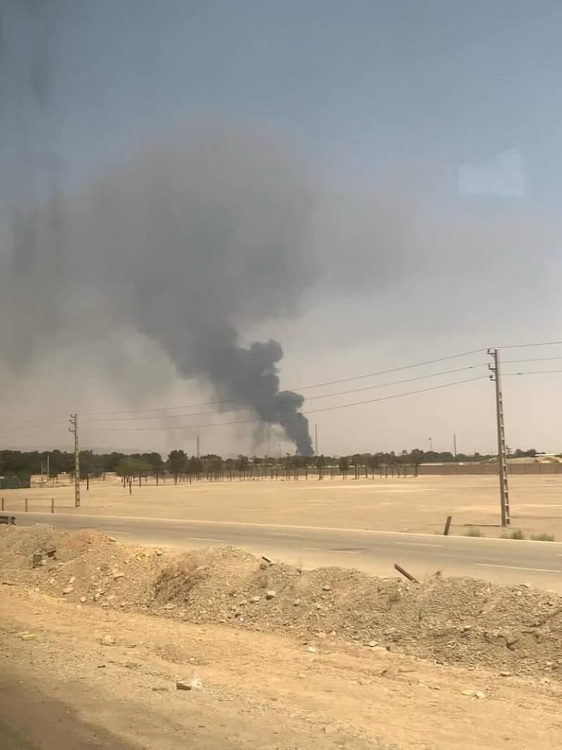 Thick smoke can be seen rising in the distance on the outskirts of Tehran amid the ongoing Iran-Israel conflict. Photo courtesy of Kang Cheng-hsuan
