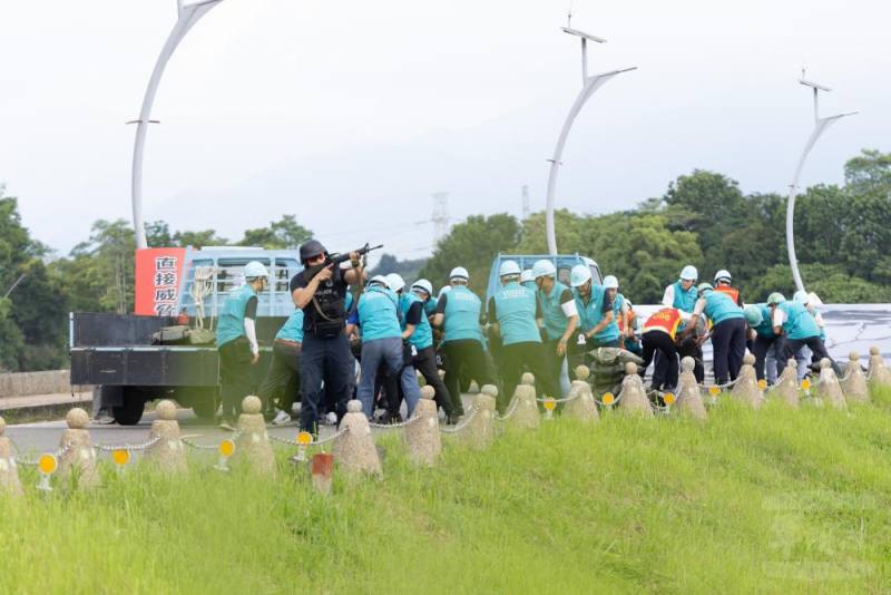 嘉義市2025城鎮韌性演習，模擬經建設施遭受破壞