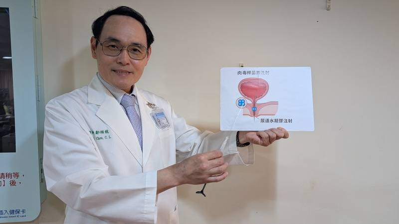 對抗「混合型尿失禁」，中國醫藥大學附設醫院婦女泌尿科主任鄒頡龍以尿道水凝膠填充術，加上肉毒桿菌素膀胱神經調控，助患者改善生活品質。