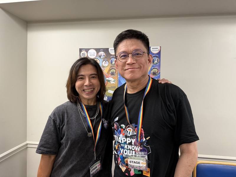 2025年是多倫多「大玩音樂祭」第2年舉辦，也2度邀得台灣「愛之日常音樂節」壓軸。圖為「大玩音樂祭」主辦者多倫多台灣影展主席徐弘益（右）與「愛之日常音樂節」共同發起人郭子（左）合影。