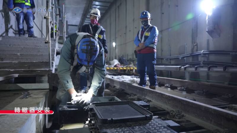 Installation of the track switches