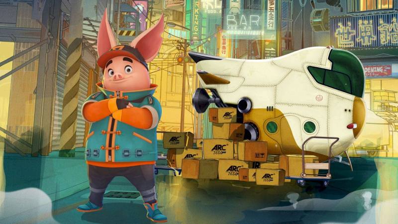 動畫片《八戒：決戰未來》講述主角八戒獲得進入「新世界」的資格，準備開啟新生活（圖片來源：輝洪公司提供）